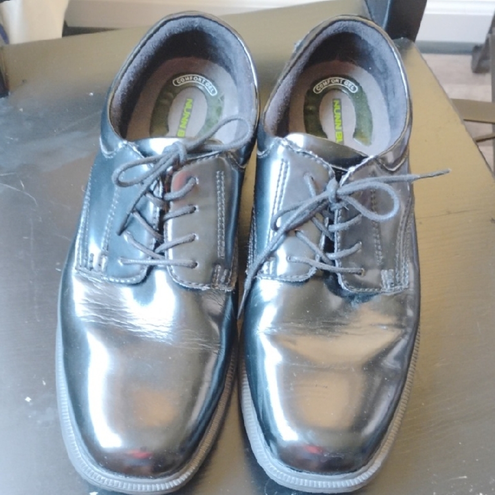 Nunn Bush Shiny Black Oxfords